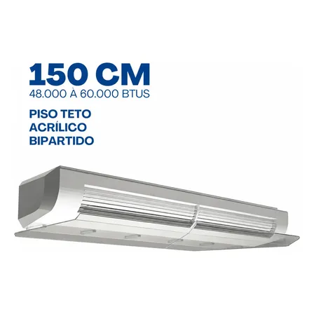 Defletor Ar Condicionado Piso Teto Bipartido 150cm