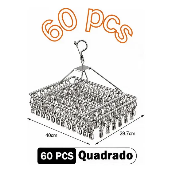 Varal Para Apartamento Com 60 Prendedores