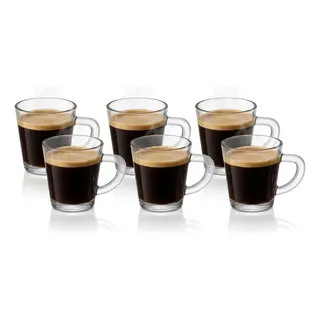 Jogo De 24 Xícaras De Vidro De 70 Ml Café Chá Transparente Transparente