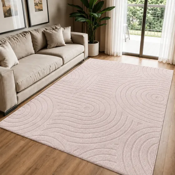 Tapete Moderno 2,0x1,5m Antiderrapante Alto Relevo Sala
