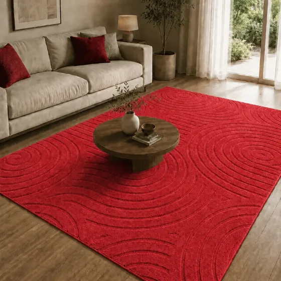 Tapete Moderno 2,0x1,5m Antiderrapante Alto Relevo Sala