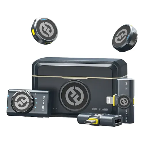 Microfone Sem Fio Hollyland Lark M2 Combo iPhone E Android Preto