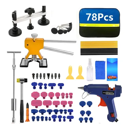 Kit 78 Ferramentas Carro Reparação Amassados Multifuncional