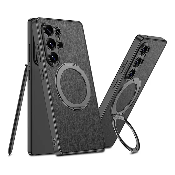 Capa Solorbis Couro Samsung S26 Ultra Magnetica Suporte Pu