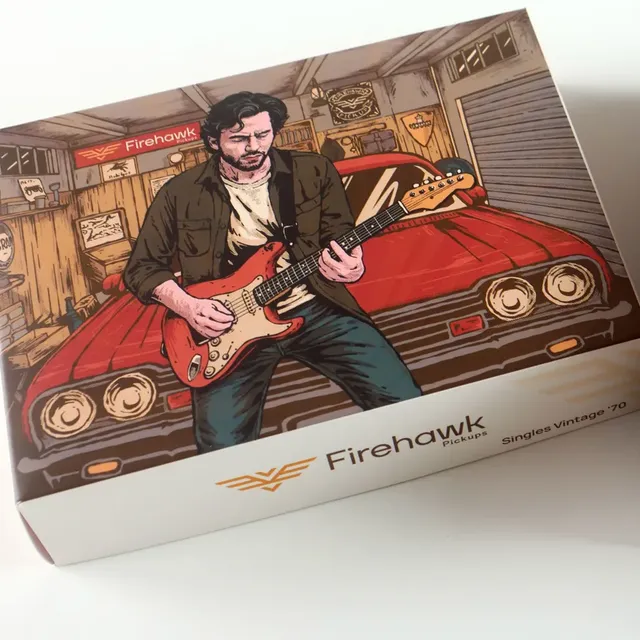 Set Captador Single Coil Firehawk Vintage 70 V70 Alnico V Creme