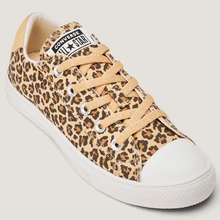 Tênis Converse Feminino Day One Ct3434 Curto T Bege Mostarda/preto/amendoa Animal Print 36 Br