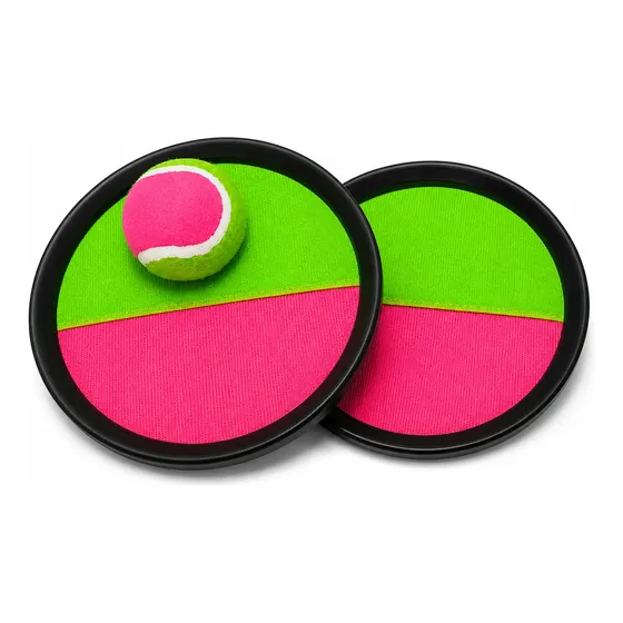 Kit Raquetes + Bolinha Infantil Velcro Bateu Colou Gruda