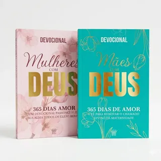 Kit 2 Livros Maes Com Deus + Mulheres Com Deus Devocional Fé