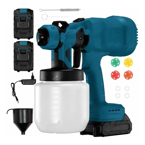 Pistola De Pintura 2bateria 48v Sem Fio Pulverizadora Pintor