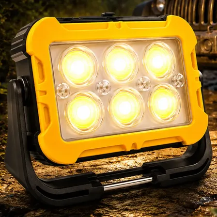 Lampião Solar Led Luz Barraca Trabalho Lanterna Recarregável Amarelo Usb