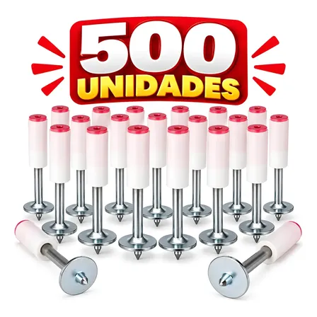 Kit 500 Pçs Pino 42mm Evofix Para Pregado Elétrico