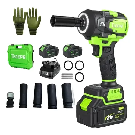 Tecepo Chave De Impacto 1/2 21v Brushless 600 N.m Tp-bb600 Verde-limão 127/220v 60