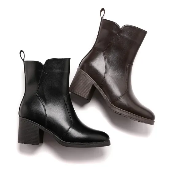 Bota Feminina Mooncity 73206 Salto Cano Curto