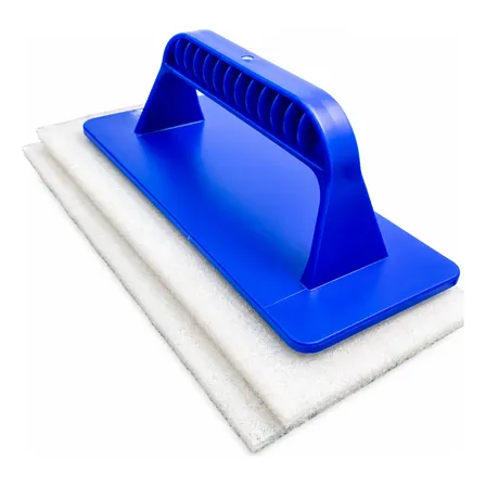 Suporte Manual Big Limpa Tudo + 2 Fibras Uso Leve Branca Azul
