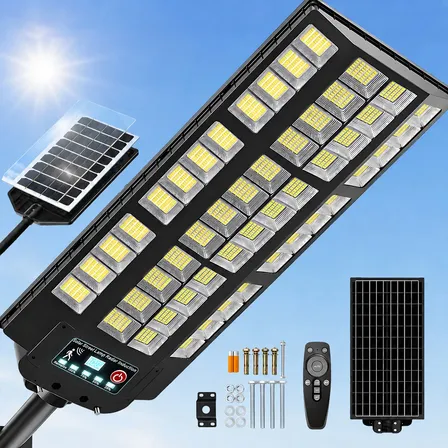 Luminária Solar Led 500w Radar Ip65 Rua Jardim Lynkalat Luminaria Solar Preto
