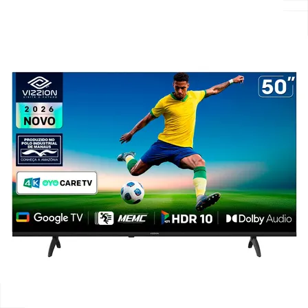 Smart Tv 50 Vizzion Br50g3ua 4k Uhd Google Tv Dolby Eye Care