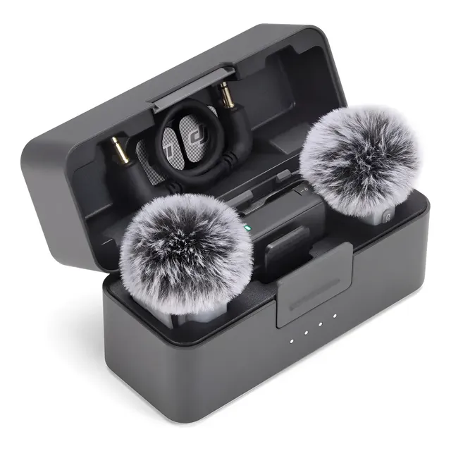 Microfone Lapela Sem Fio Dji Mic Mini 2 Combo + Nf 2tx 1rx Preto
