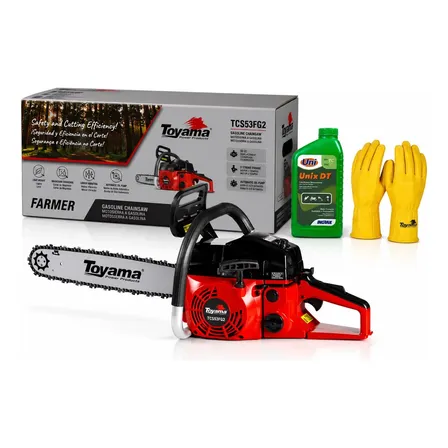 Motosserra Gasolina Toyama 49,2cc Uso Profissional + Potente Vermelho