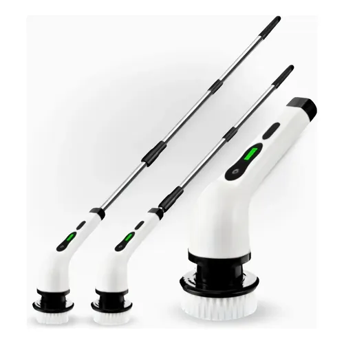 Mop Elétrico 9 Em 1 Escova Esfregão Limpeza Giratório 360 Branco