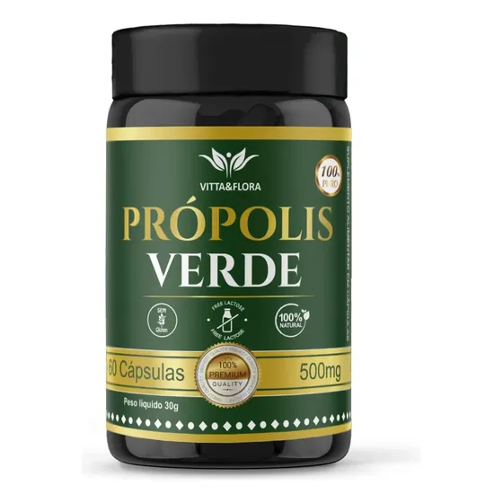 Propolis Verde 100% Puro 60 Capsulas Vitta & Flora