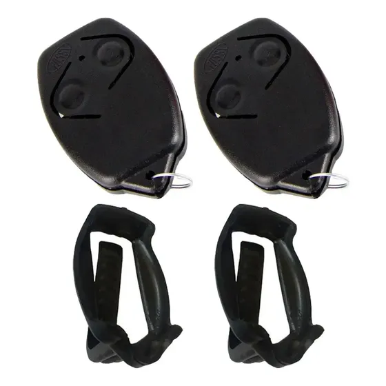 Kit 2 Controle Rossi + 2 Clip Presilha Portão Fixação 433mhz