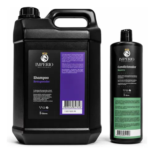 Shampoo Branqueador 5l + Condicionador Para Cavalos 1l Kit