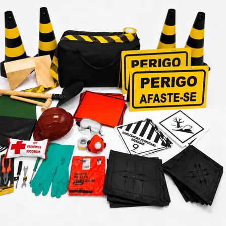 Kit Emergência Mop Nbr 9734 9735 Caminhoneiro Carga Perigosa