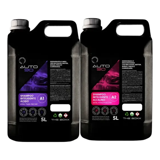Shampoo Automotivo Auto90 - 10l - Limpeza Pesada A1 + A2