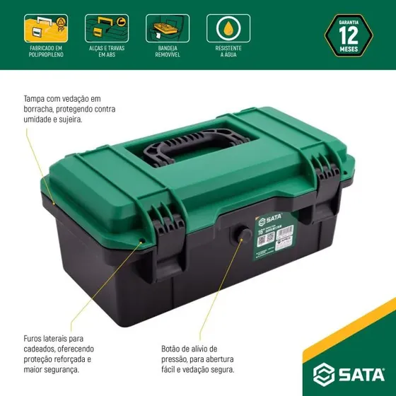 Caixa Plástica Reforçada Anti-umidade 16 Sata - St95311