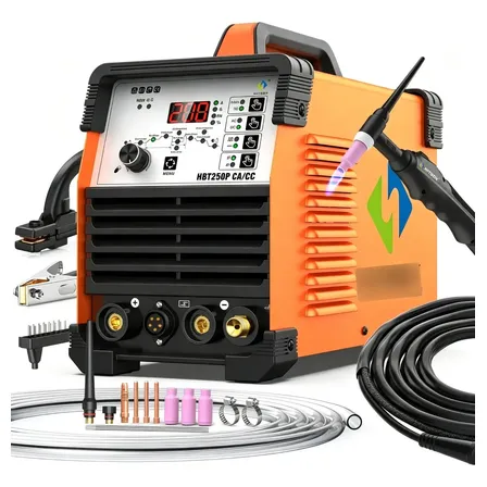 Máquina De Solda Inversora 6 Em 1 Hf Tig Acdc Aluminio 200a Laranja 110 V / 127 V / 220 V