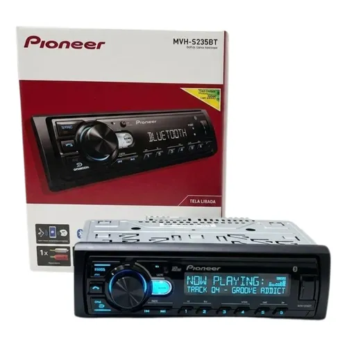 Rádio Pioneer Mvh-s235bt Estéreo Automotivo Bluetooth 1-din