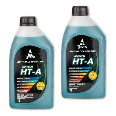 Kit 2 Aditivo Radiador Tirreno Ht-a Asiatico Pronto Uso Azul Azul