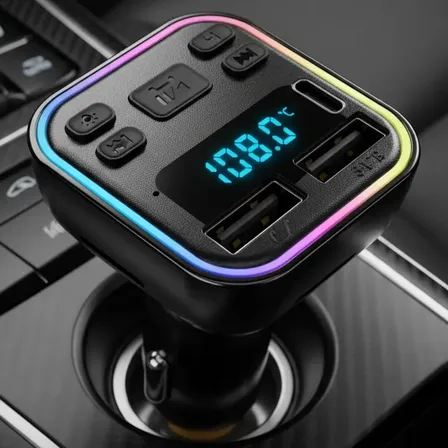 Adaptador Carregador Bluetooth Carro Transmissor Fm Tipo C