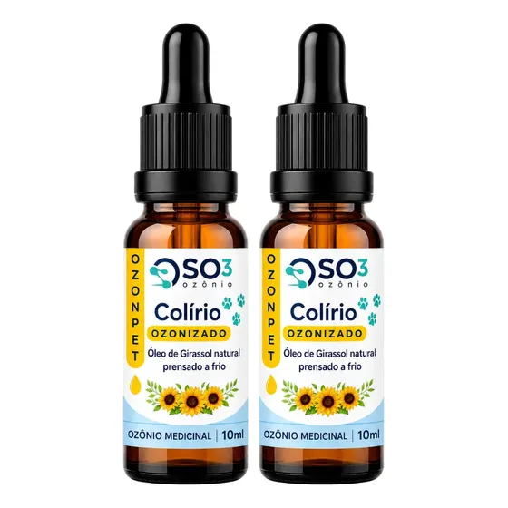 Pet Cuidado Ocular Natural Ozonizado Para Cães E Gatos Kit2