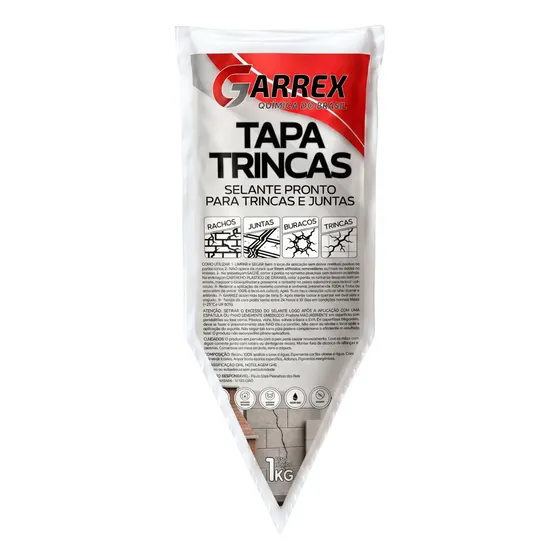 Tapa Trinca 1kg Massa Garrex Reparo Rachaduras E Fissuras