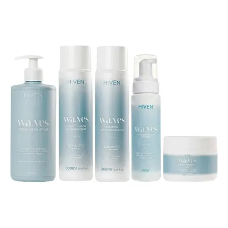 Kit Linha Waves Completa Cabelos Cacheados + Mousse 250ml