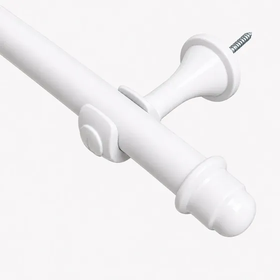 Kit Varão Varal Simples 2 Metros 19mm Para Cortina Sala