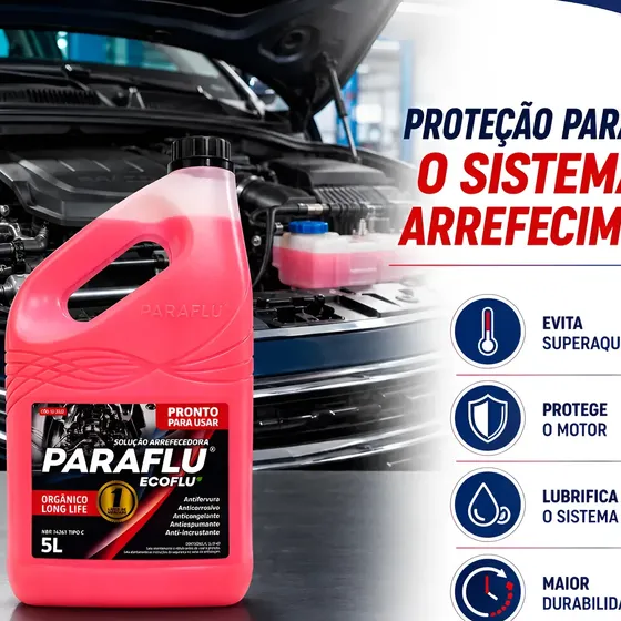 Aditivo Radiador 5lt Rosa Paraflu Pronto Uso Long Life Oat