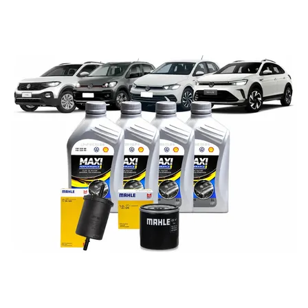 Kit Óleo Revisao Tcross Up Nivus Polo 1.0 Tsi Filtros Mahle