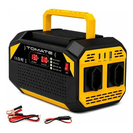 Inversor De Tensão 300w 12v 110v Com Usb-c E Usb-a