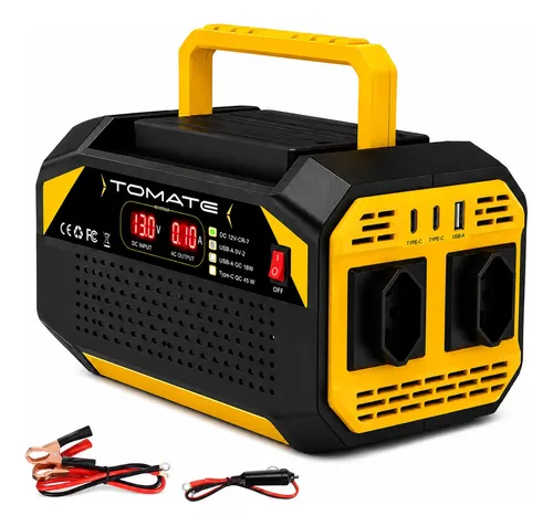 Inversor Automotivo 300w 12v Para 110v Com Display Lcd