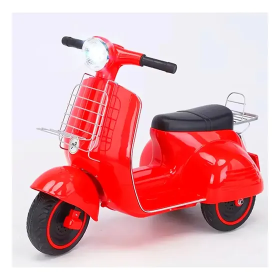 Motocicleta Elétrica Infantil Vermelha C/luz E Som 6v5ah Vermelho
