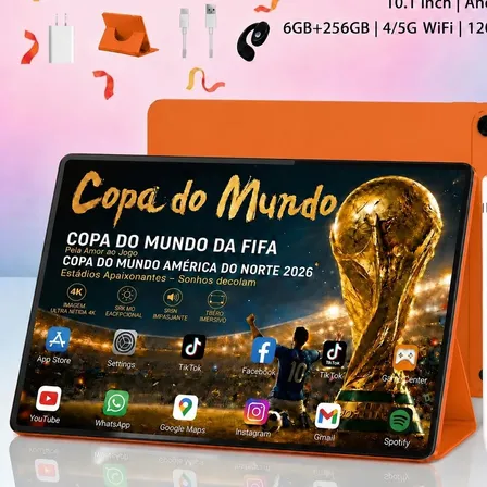 Tablet Niceeletab N7-b 10.1 6gb 256gb Teclado E Mouse Laranja-claro
