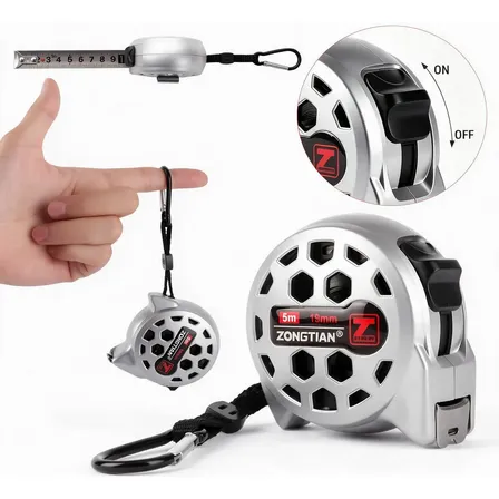 Trena Fita Métrica Retrátil 5m X 19mm Inox À Prova D'água