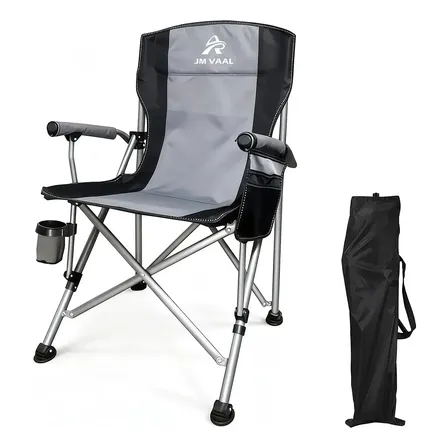 Cadeira De Camping Dobrável Reforçada Com Porta Copos