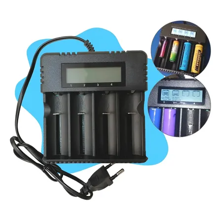 Carregador Inteligente Lcd Aa/aaa/18650/26650 Bivolt 127-220 127/220v