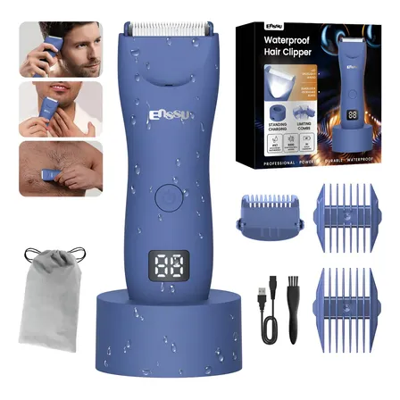 Aparador De Pelos Corporais Masculino Enssu Com Base Azul Azul 127/220v