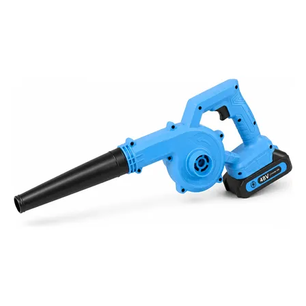 Soprador De Folhas Sem Fio 48v 2 Baterias Aspirador Portátil Azul 127/220v