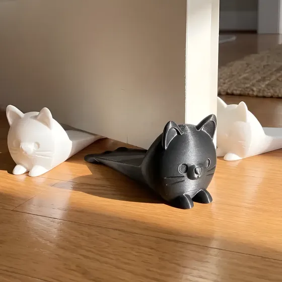 Kit 2 Suporte Trava Porta Gatinho Aparador Peso De Porta