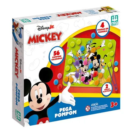 Brinquedo Educativo Nig Brinquedos Pega Pompom Mickey 4106 1 Único